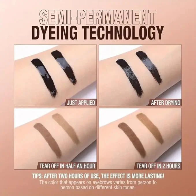 Oqouline™ | Easy Peel-Off Eyebrow Sweatproof, Brown Tattoo Tint