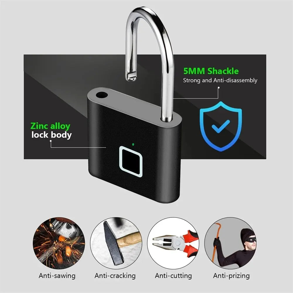 Heavy-Duty Fingerprint Travel Lock