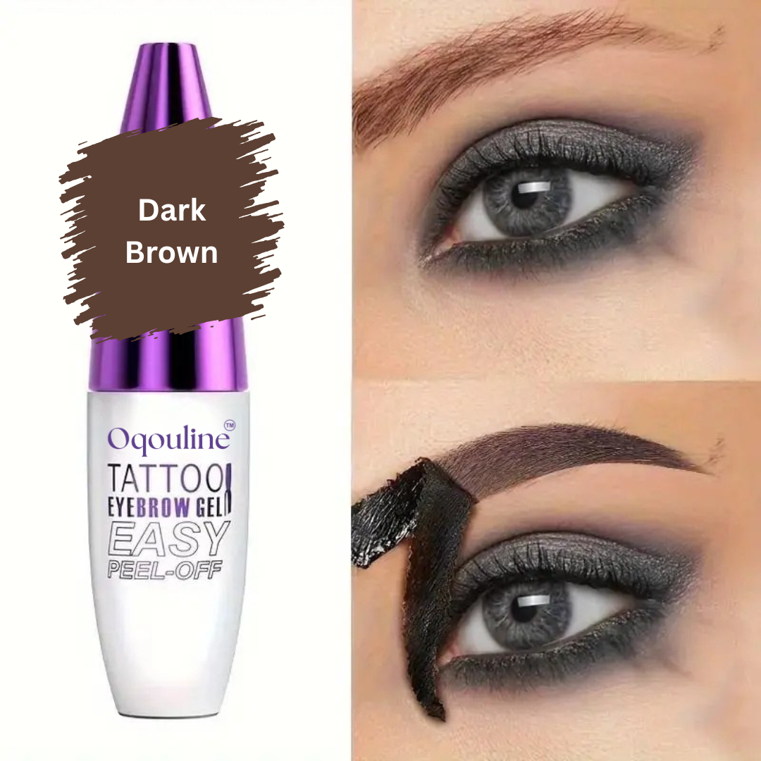Oqouline™ | Easy Peel-Off Eyebrow Sweatproof, Brown Tattoo Tint