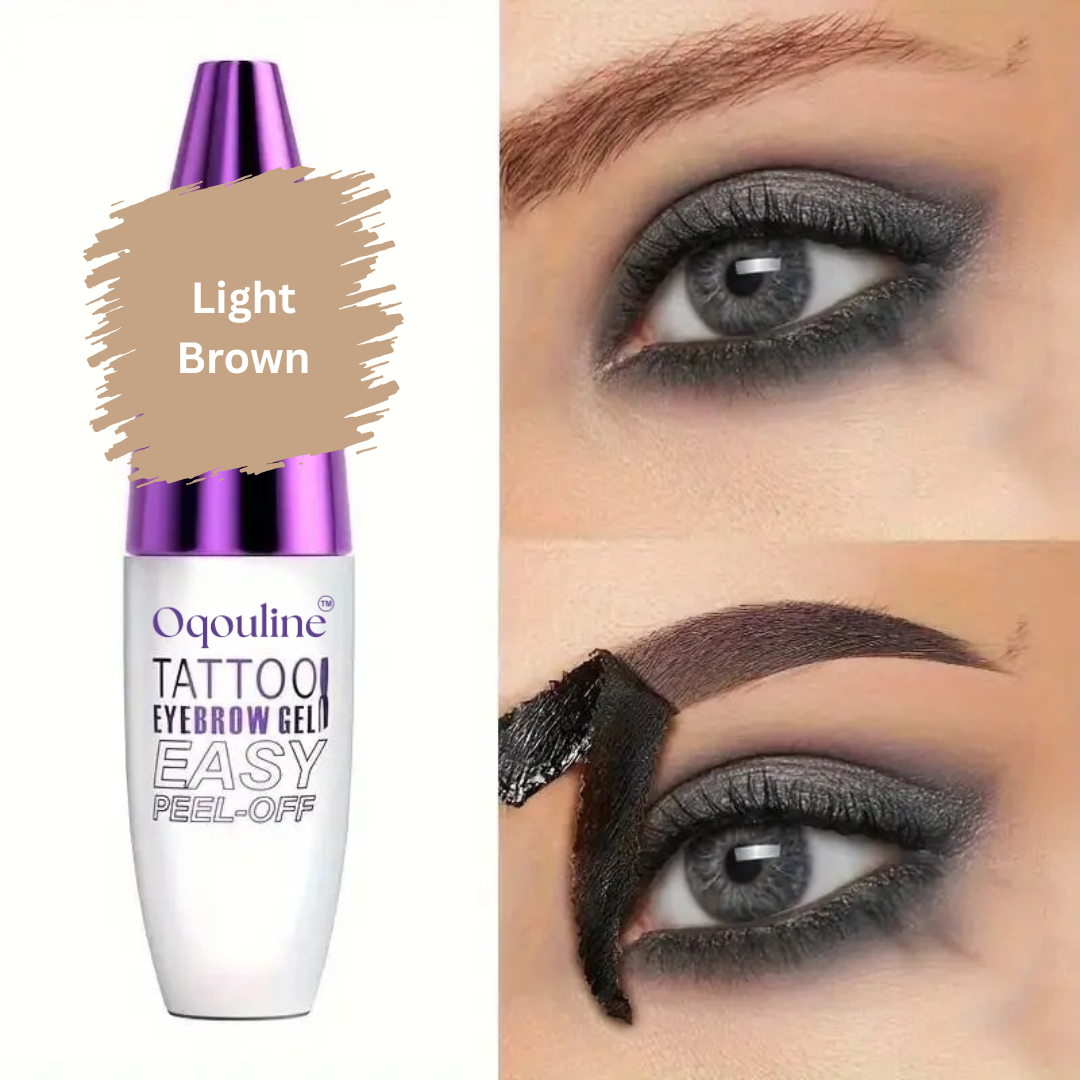 Oqouline™ | Easy Peel-Off Eyebrow Sweatproof, Brown Tattoo Tint
